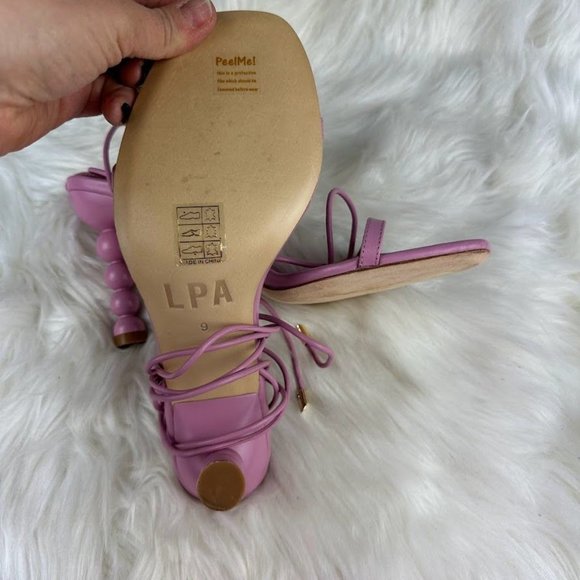 LPA Mel Lace Up Sandal in Pink - Picture 8 of 8
